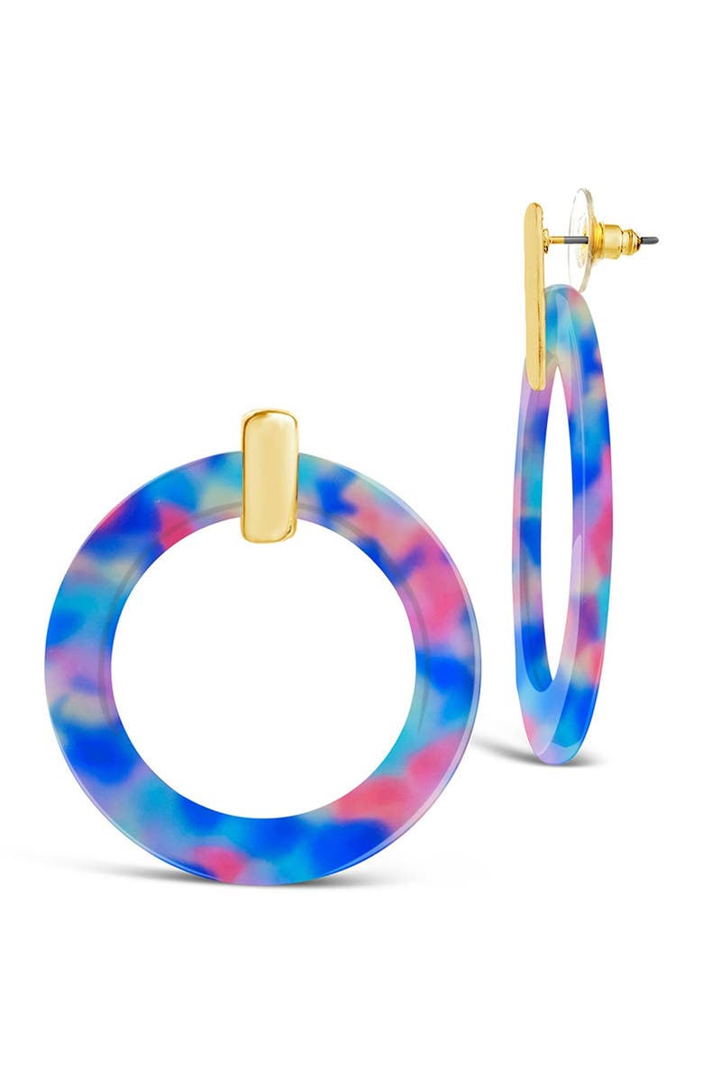 Sterling Forever Cake Resin Circle Stud Earrings, Main, color, 