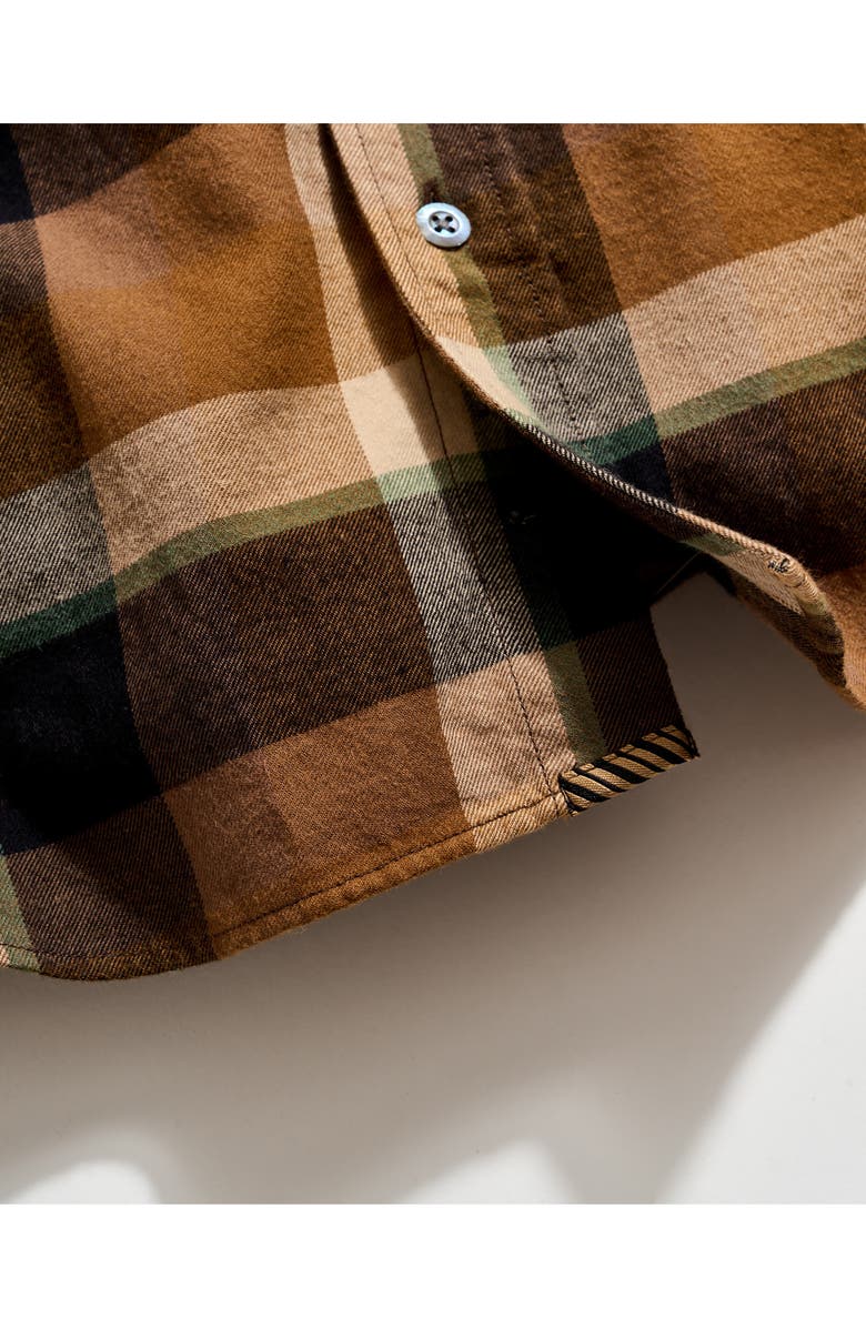 Billy Reid Cedar Plaid Button-Up Shirt, Alternate, color, Brown Multi