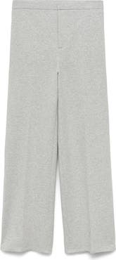 MANGO Cotton Blend Straight Leg Pants