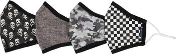 Andy & Evan Assorted 4-Pack Youth Face Masks | Nordstrom