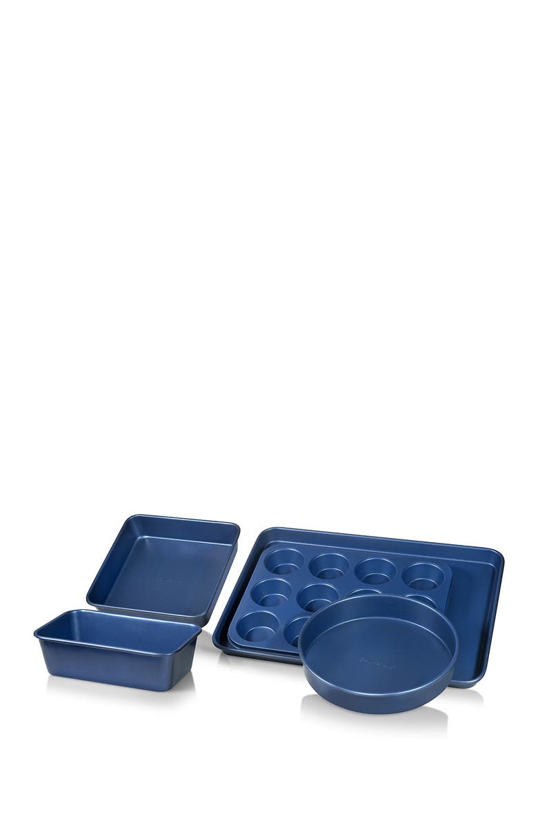GRANITESTONE Blue 5-Piece Bakeware Set, Main, color, 