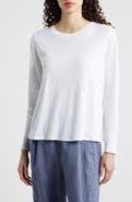 Eileen Fisher Long Sleeve Organic Linen T-Shirt