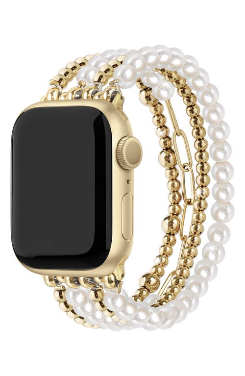 The Posh Tech Penny Goldtone Beaded Apple Watch® Watchband In Gold