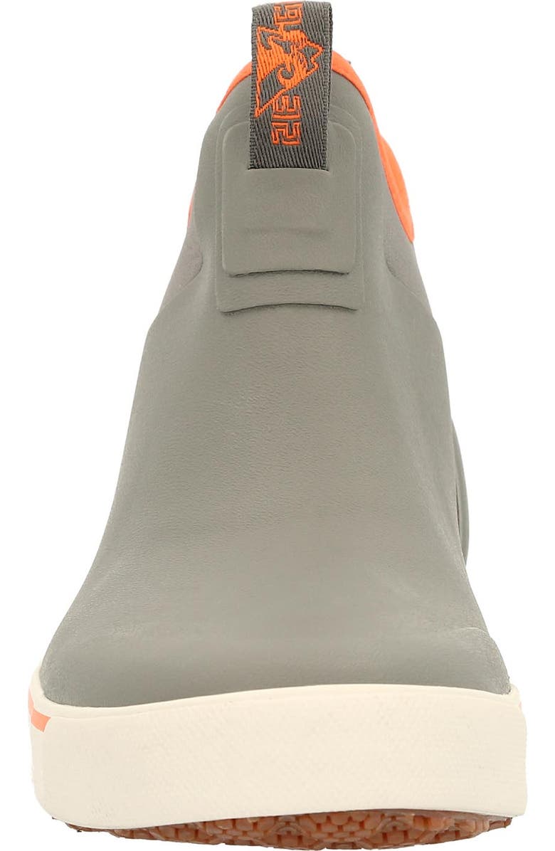 Rocky Drystrike Waterproof Gray & Orange Deck Boot, Alternate, color, Charcoal Grey Orange