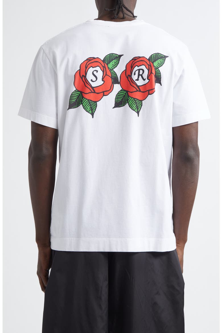 Cluster Rose Logo Graphic T-Shirt, Alternate, color, WHITE