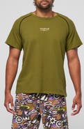 Maui & Sons Embroidered Logo Raglan Sleeve Cotton T-Shirt