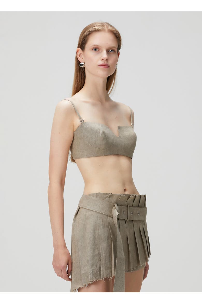 Linen Bra, Alternate, color, BEIGE