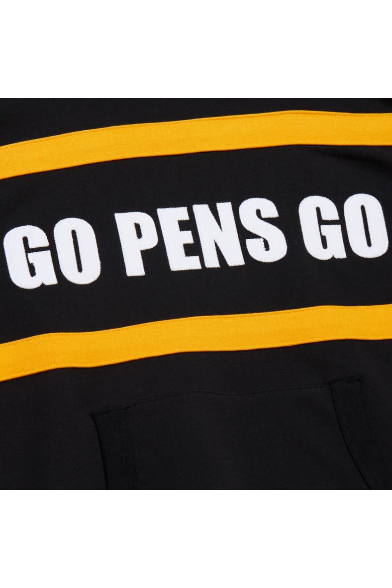Men's Mitchell & Ness Black Pittsburgh Penguins Head Coach Slogan Pullover Hoodie, Alternate, color, Black
