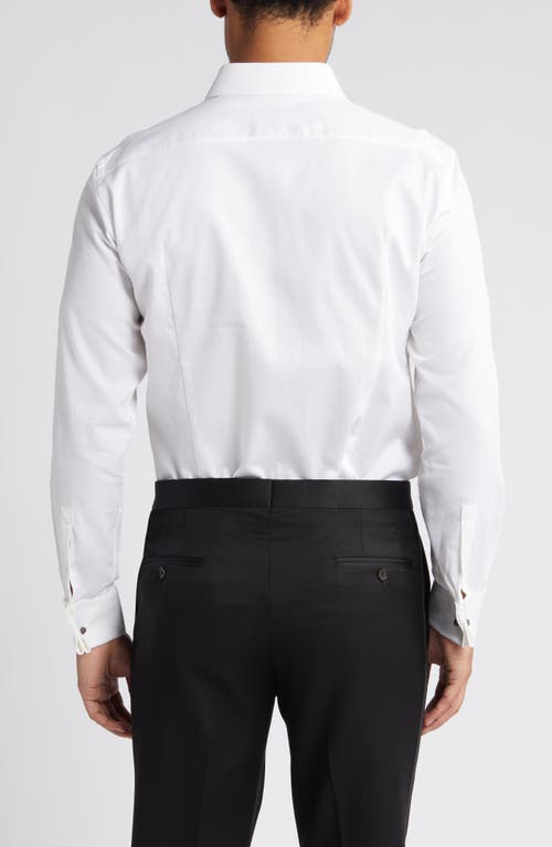 Hugo Boss Boss Hank Slim Fit Tuxedo Shirt In White