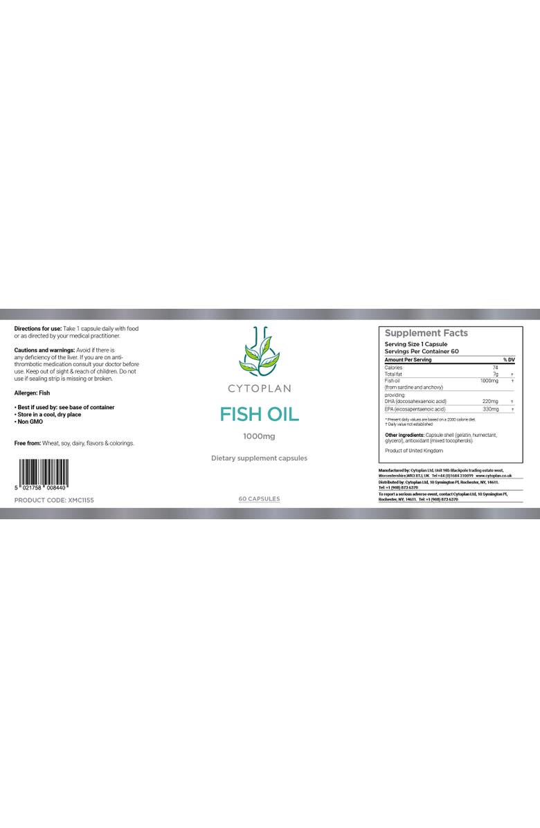 Cytoplan Fish Oil Capsules 60 (caps) USA, Alternate, color, NO COLOR