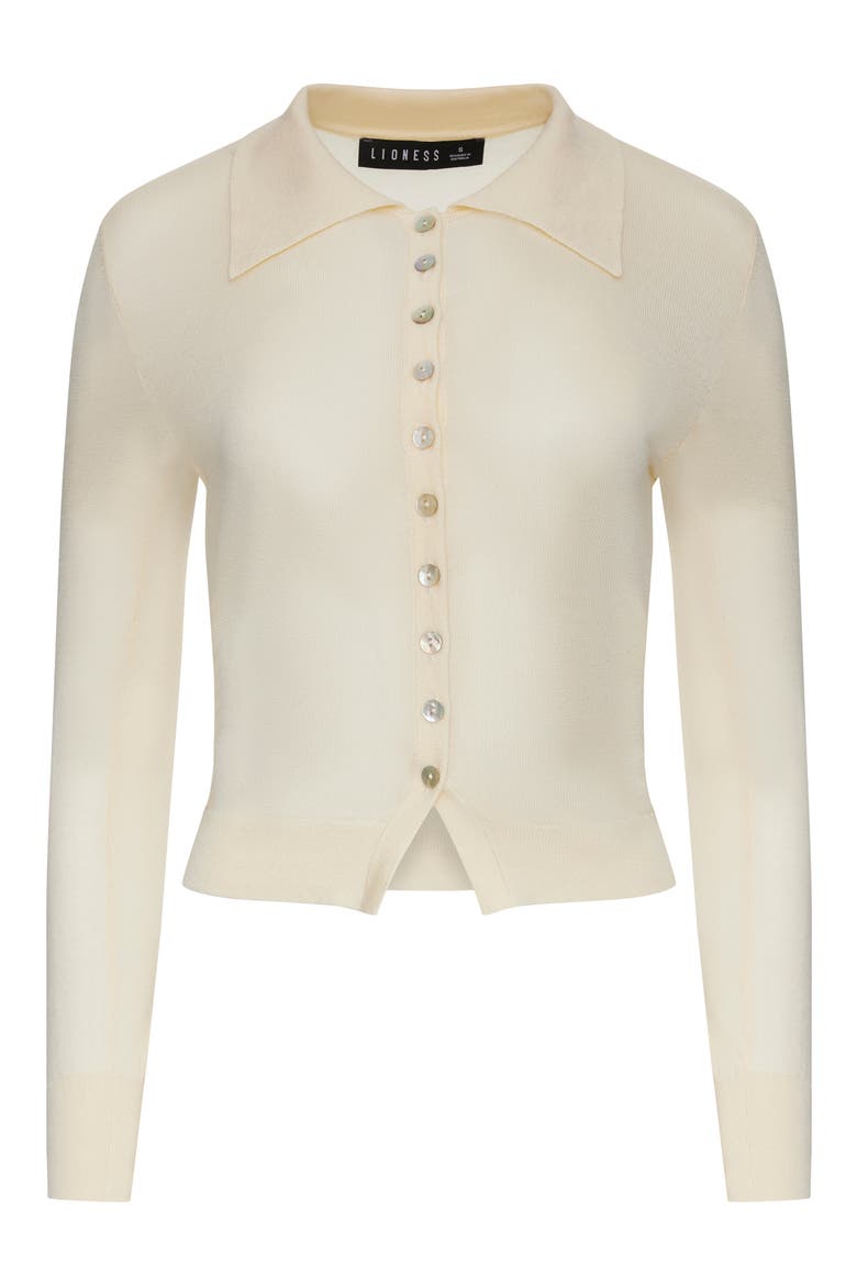 Chalet Point Collar Knit Shirt, Alternate, color, BUTTER