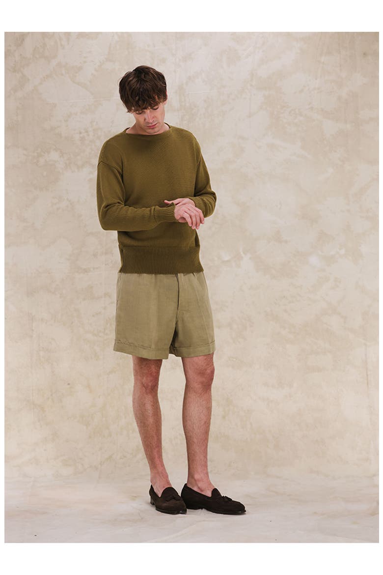 Bedford Linen Bermuda, Alternate, color, OIL