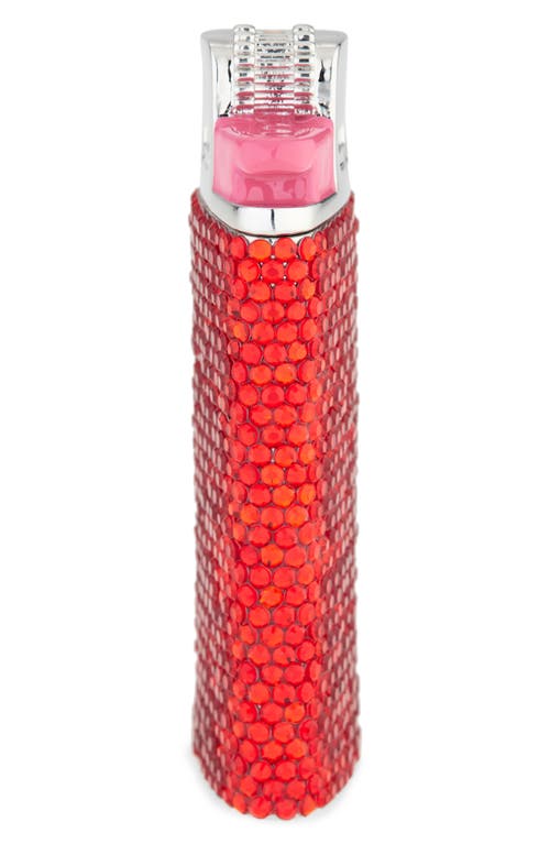 Shop Judith Leiber Got A Light? Crystal Embellished Flame Miniature In Silver Light Siam
