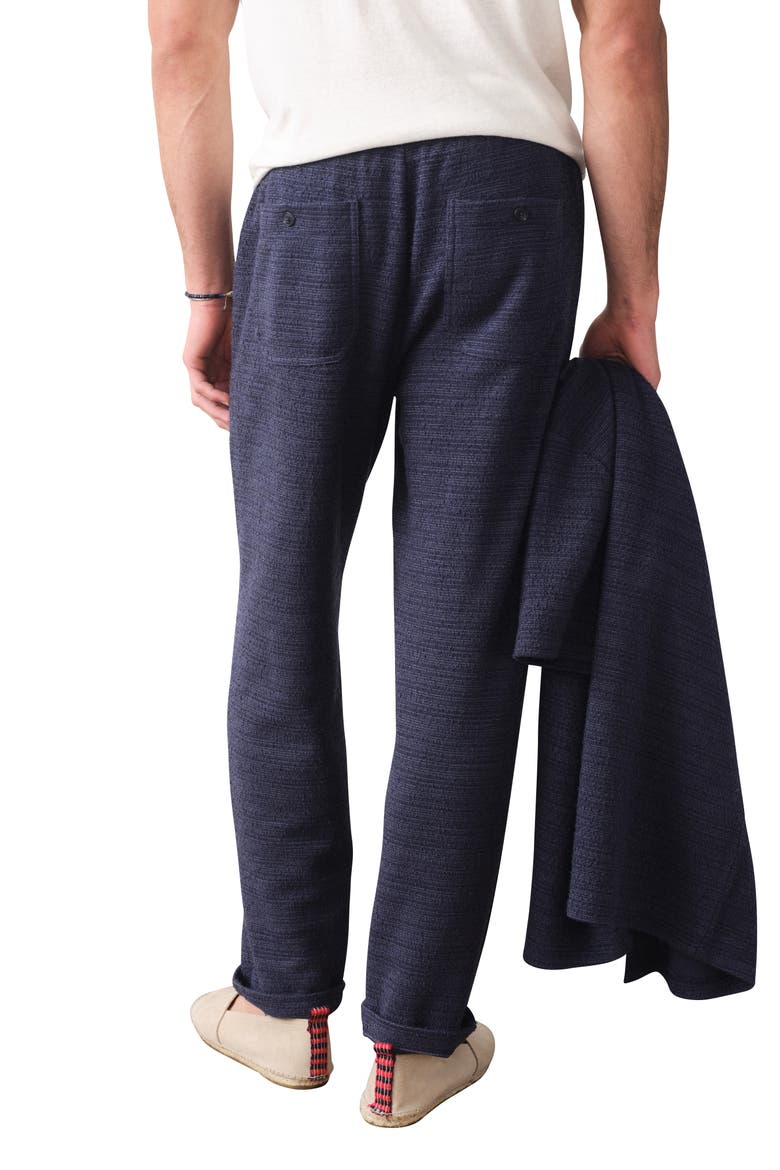 Hugo Cotton Bouclé Drawstring Pants, Alternate, color, NAVY