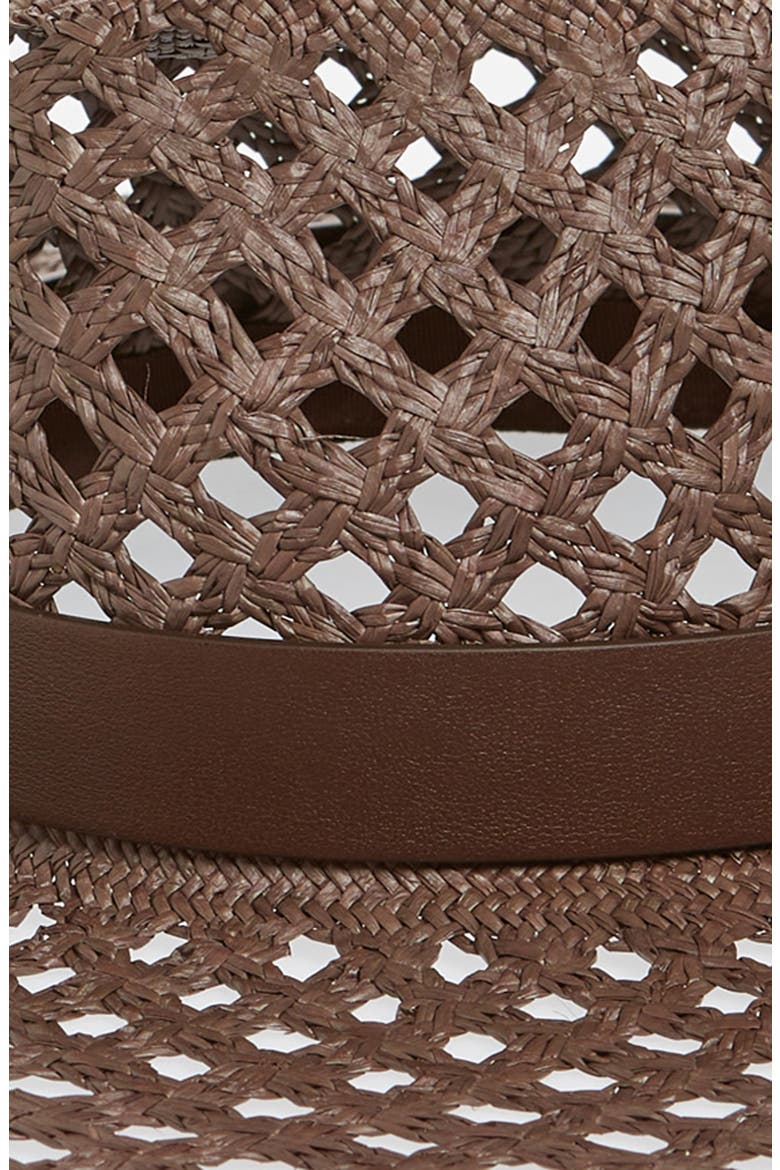 V Signature Straw Fedora, Alternate, color, KG8 FONDANT/ FONDANT
