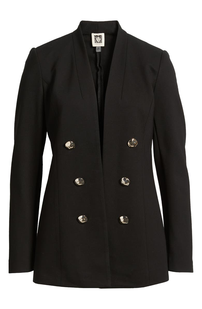 Anne Klein Shawl Collar Faux Double Breasted Jacket, Alternate, color, Anne Black