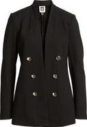 Anne Klein Shawl Collar Faux Double Breasted Jacket