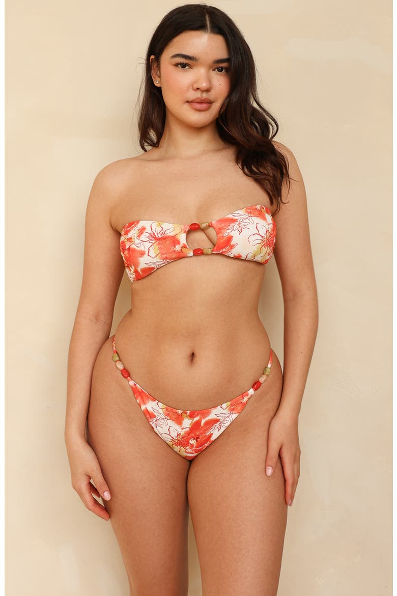 Bare Escape Super Cheeky Bikini Bottom, Alternate, color, Rouge