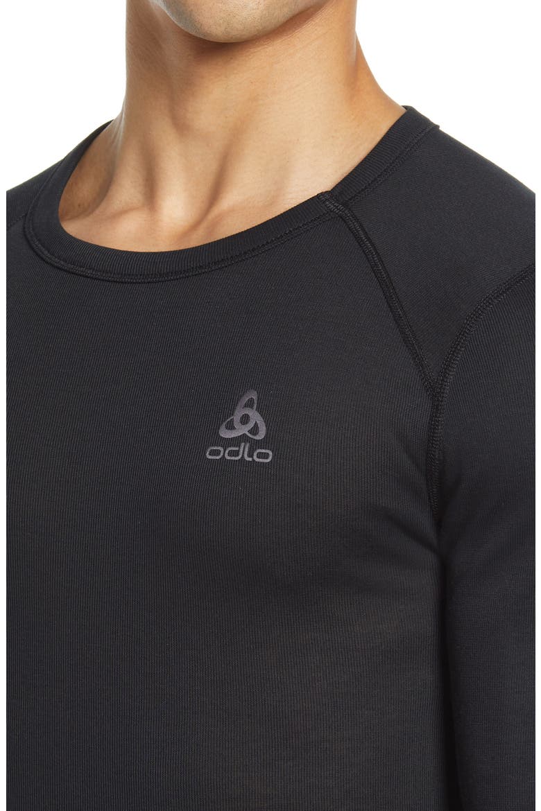 Men's Active Warm ECO Base Layer Top, Alternate, color, BLACK