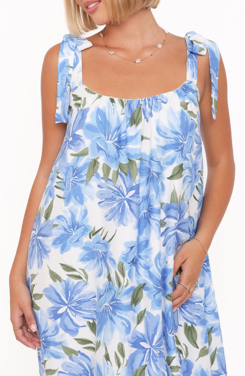 Petal & Pup Amber Floral Print Maxi Dress, Alternate, color, Blue Floral