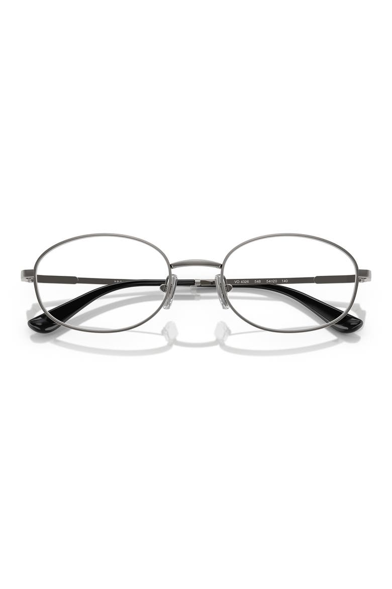 52mm Oval Optical Glasses, Alternate, color, GUNMETAL