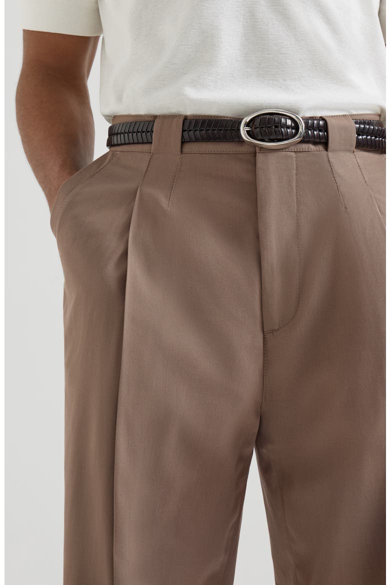 Cotton twill trousers, Alternate, color, Hazelnut
