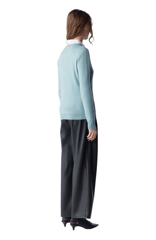 Gobi Mongolian Cashmere Cashmere Crew Neck Sweater In Blue
