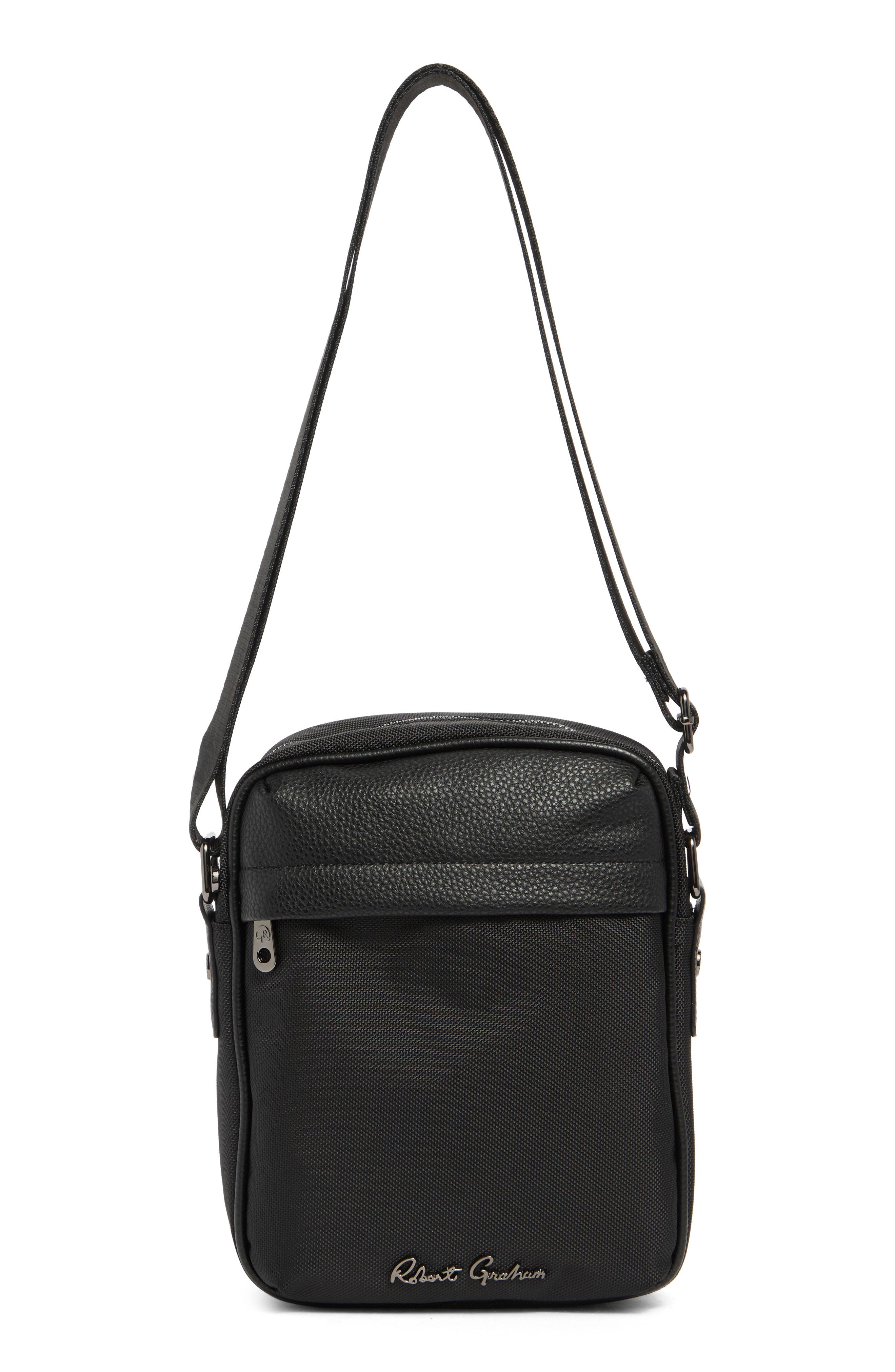 Robert Graham Grant Mixed Media Crossbody Messenger Bag