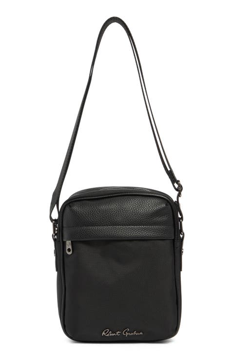 Grant Mixed Media Crossbody Messenger Bag