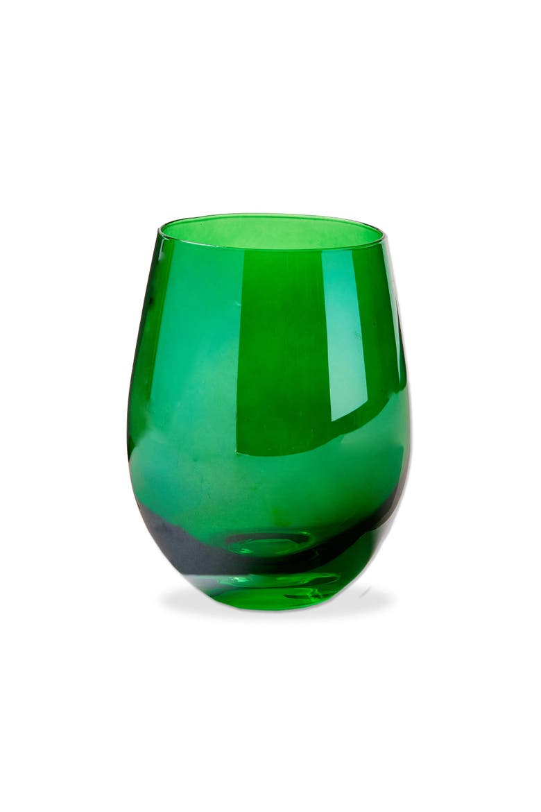 Celebration Stemless Wine Glass, Main, color, Green