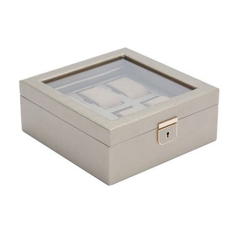 Wolf Palermo 6 Pc Watch Box In Pewter