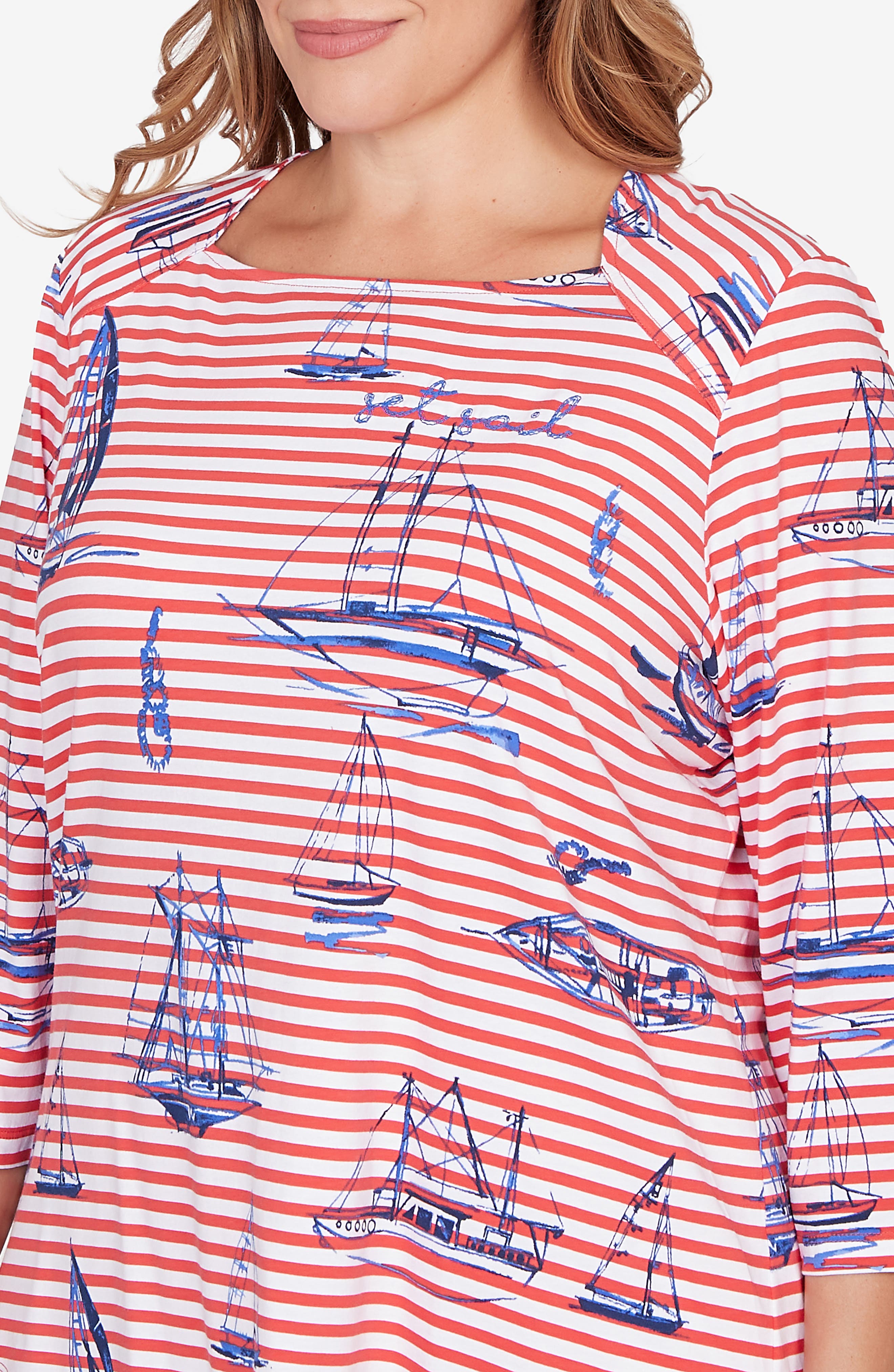 Printed Cotton Jersey Top - image 2