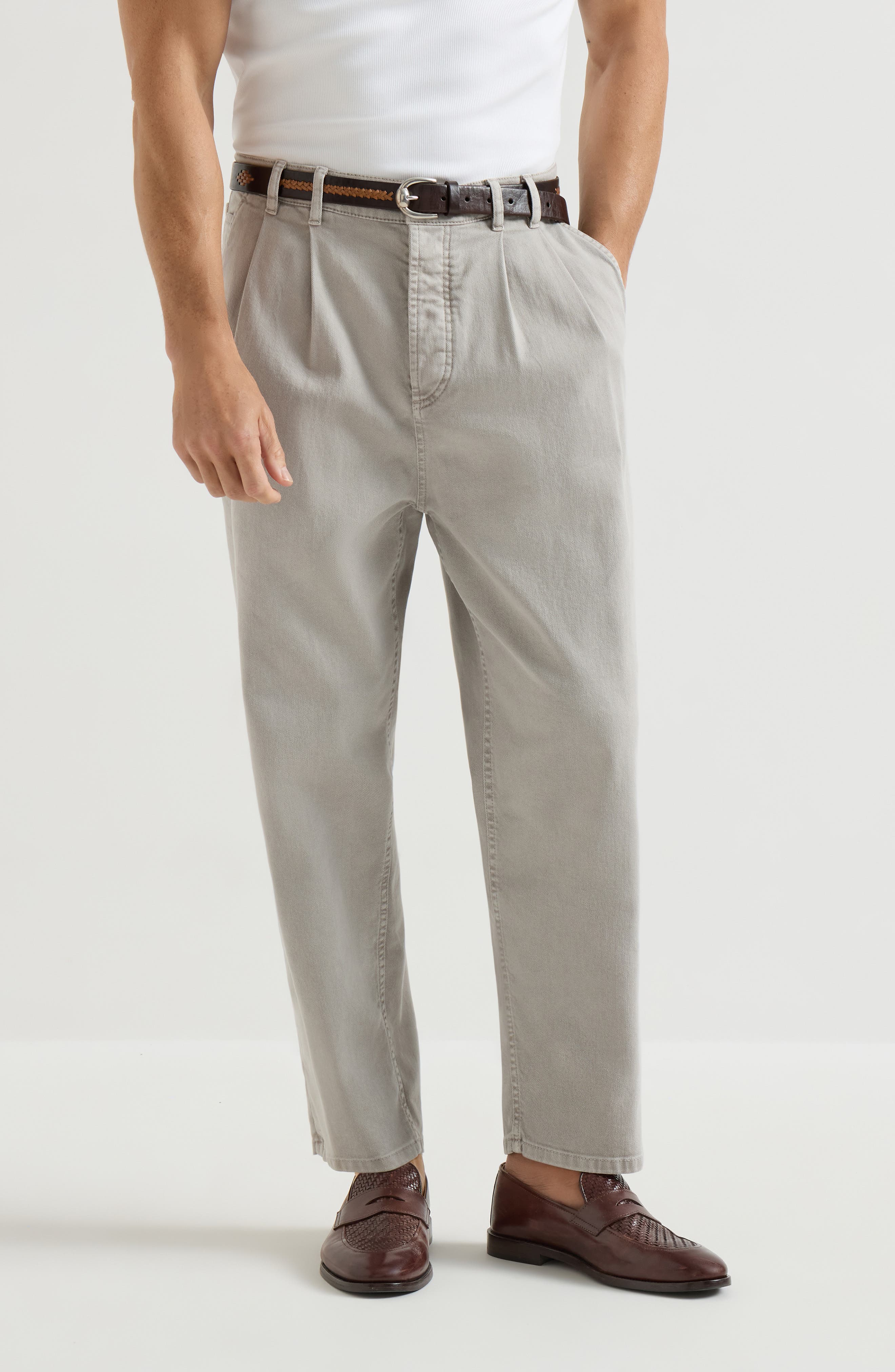 Lightweight denim trousers - image 3