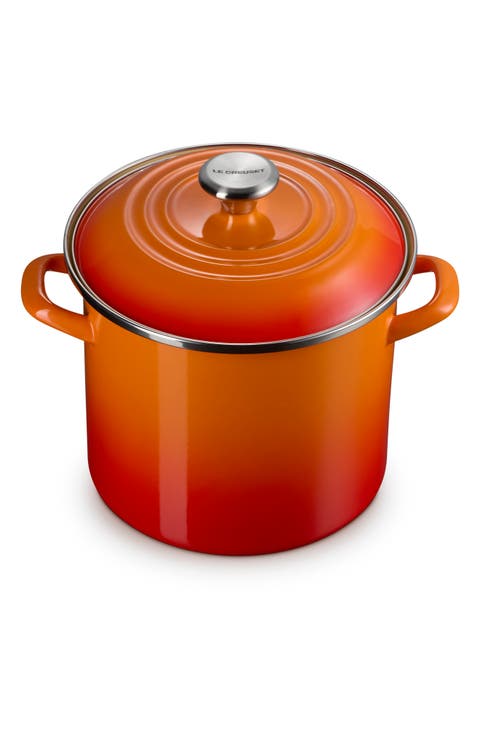 8-Quart Enameled Stainless Steel Stock Pot
