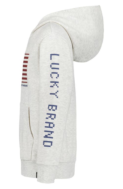 Lucky Brand Kids' Usa Fair Isle Hoodie In White