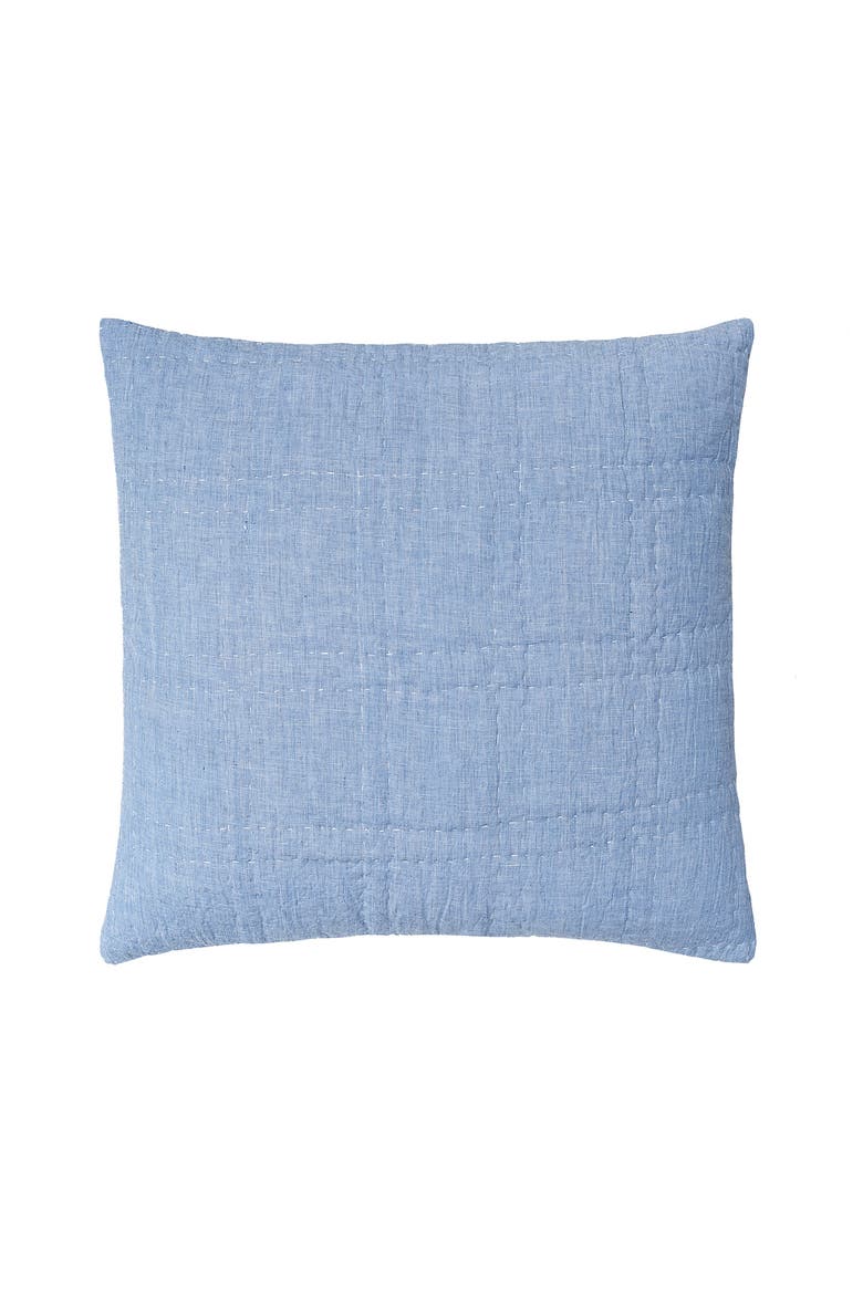 26" x 26" Hugh Cotton Euro Sham - Machine Washable, Main, color, Blue