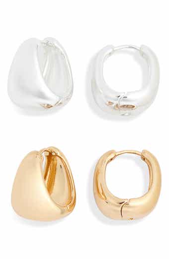 Leith 2-Pack Assorted Wide Huggie Earrings