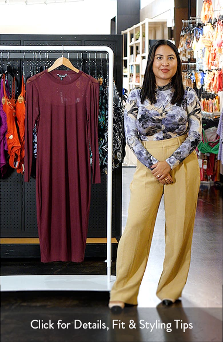 Hailee Long Sleeve Mesh Body-Con Dress, sales video thumbnail