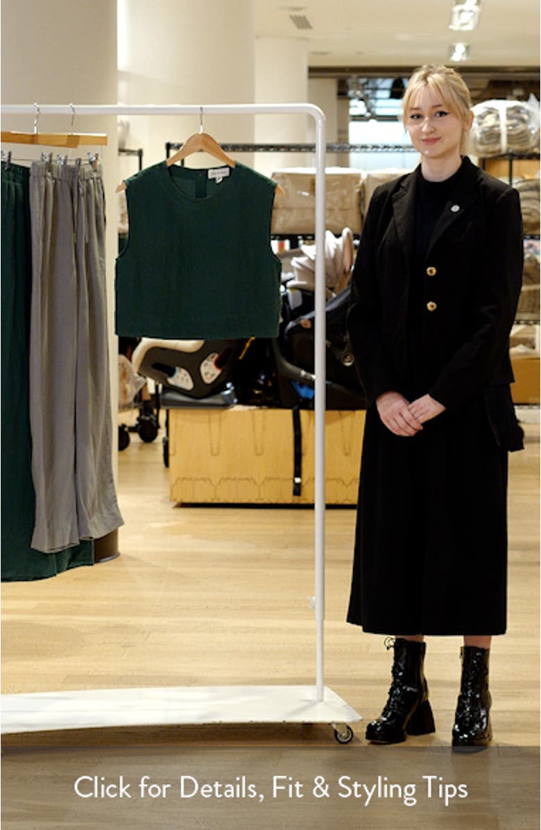 Boxy Back Button Sleeveless Top, sales video thumbnail