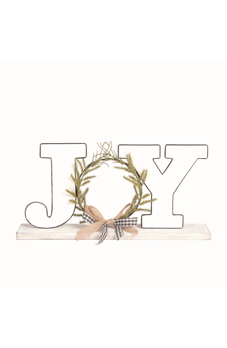 Transpac Multicolor Metal Enamel Joy Christmas Decor Decorative Letters, Main, color, Multi
