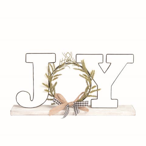 Multicolor Metal Enamel Joy Christmas Decor Decorative Letters