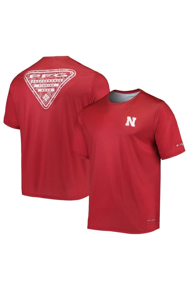 Columbia Men's Columbia Scarlet Nebraska Huskers Terminal Tackle Omni-Shade T-Shirt, Main, color, 