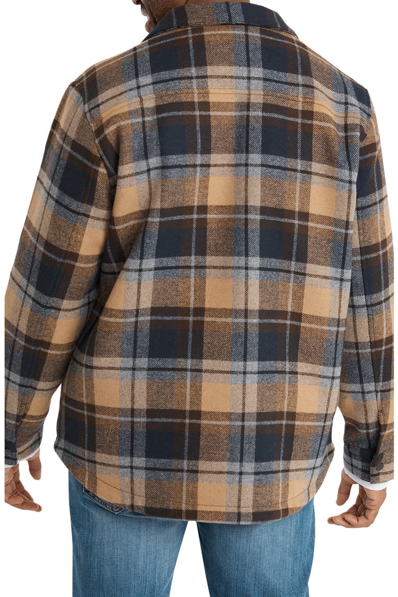 Kansas Regular Fit Check Shirt Jacket, Alternate, color, BROWN