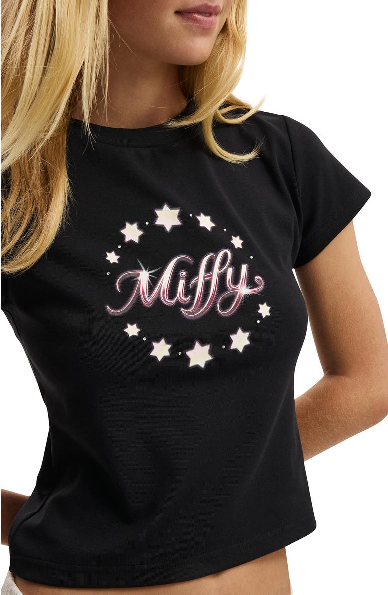 Cotton On Women's The Lcn Graphic Tiny Tee, Alternate, color, Lcn Mif Miffy Stars  Washed