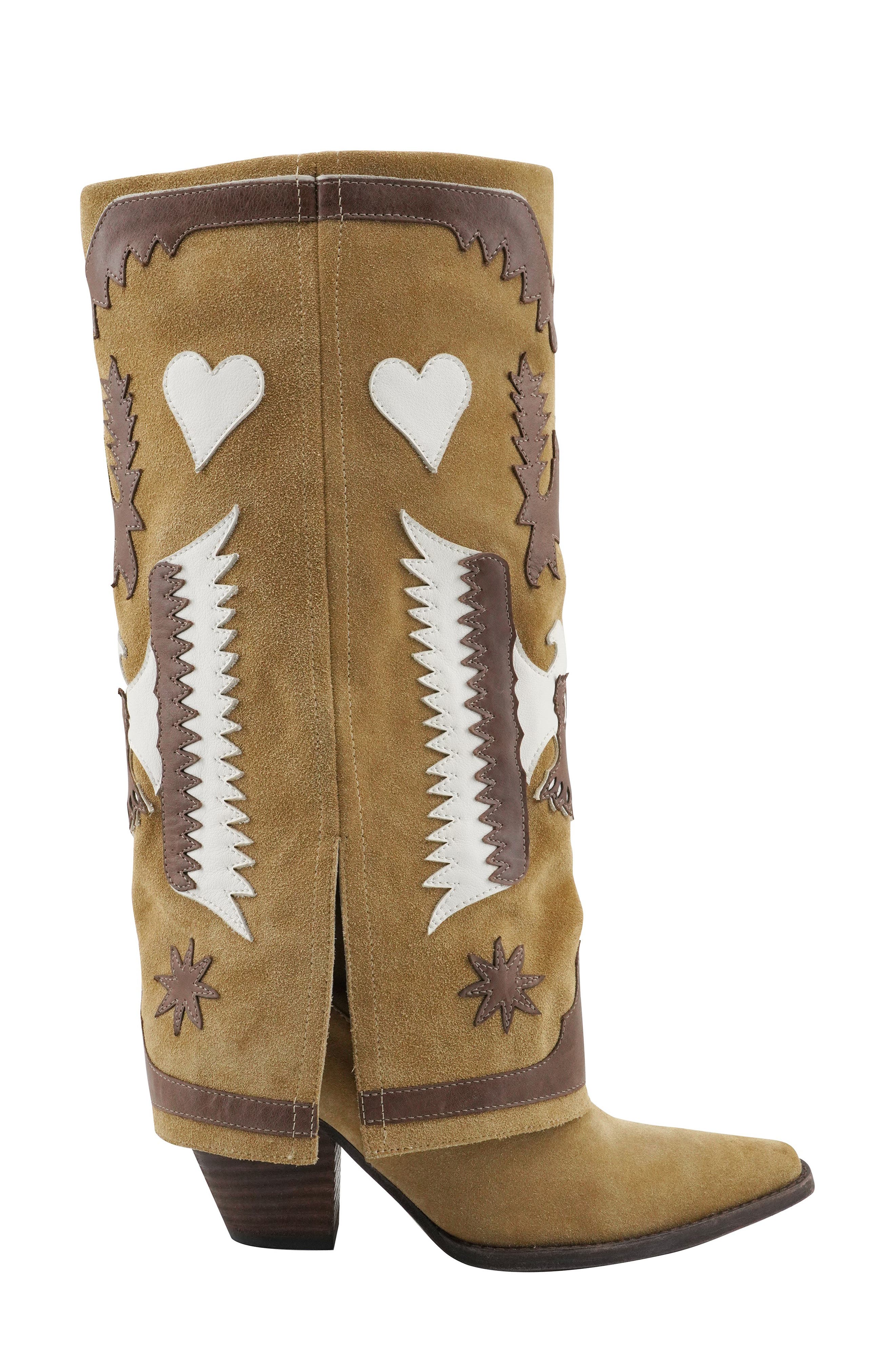 Hungria Knee High Western Boot, Alternate, color, NATURAL
