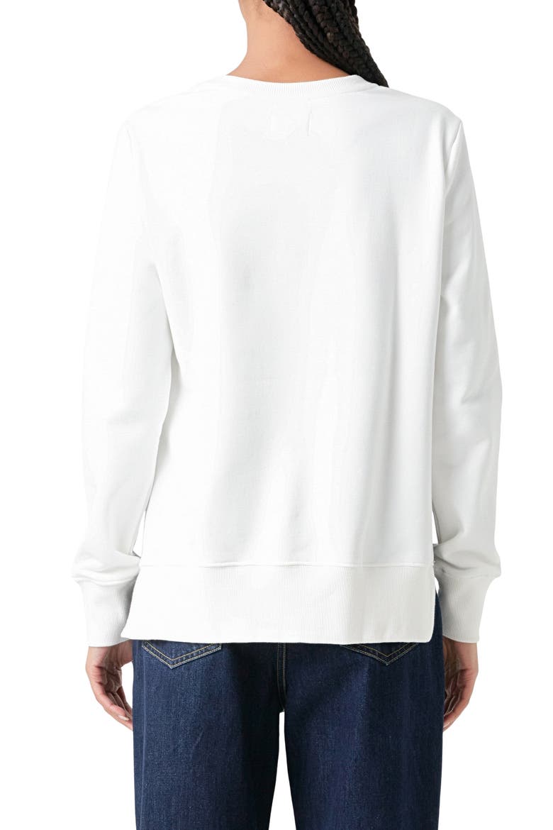 Fries Patch Sweatshirt, Alternate, color, WHITE