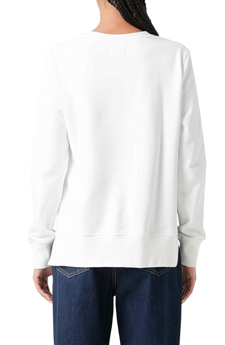 Grey Lab Fries Patch Sweatshirt, Alternate, color,