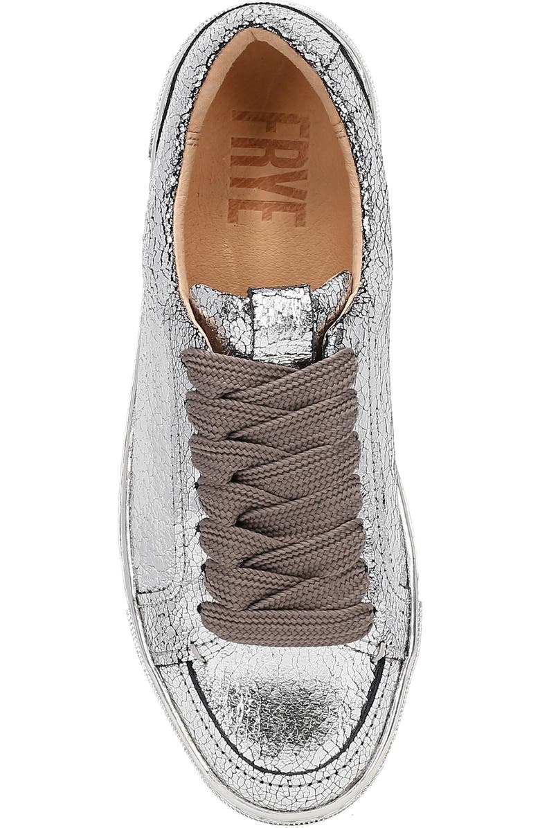 Frye Ivy Low Top Sneaker, Alternate, color, Silver Mirror
