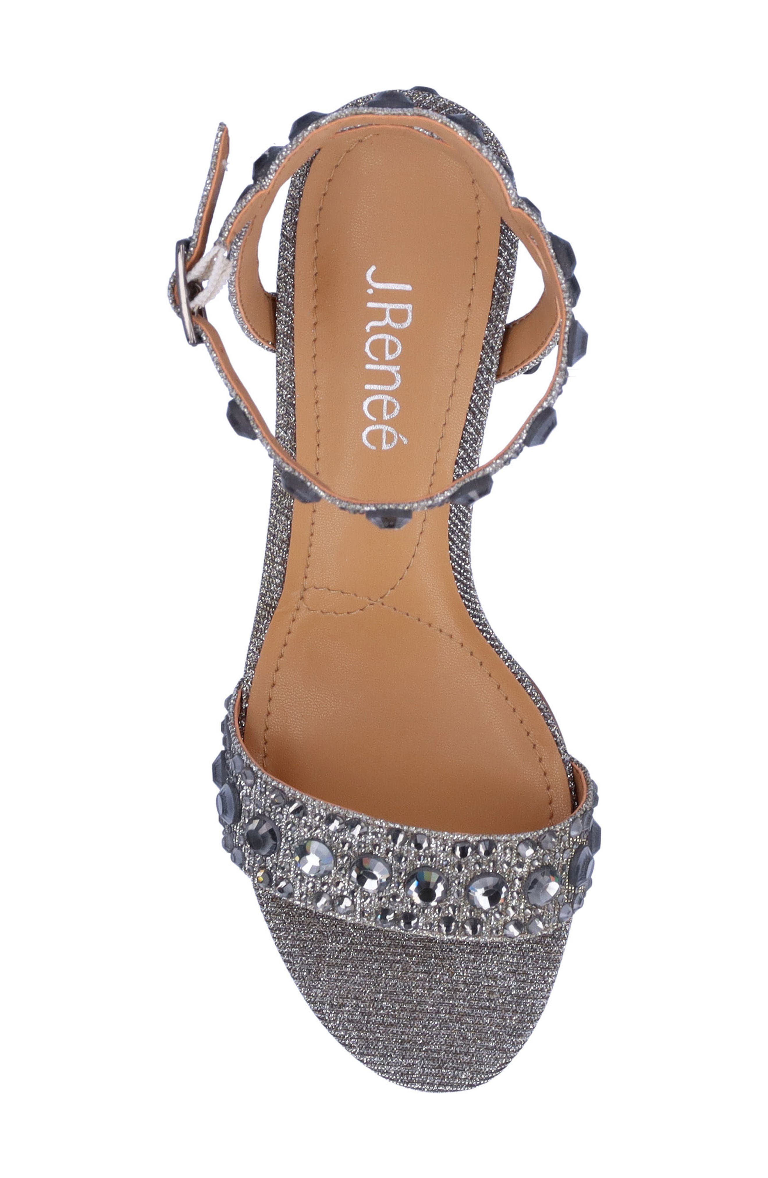 Evelina Ankle Strap Sandal, Alternate, color, PEWTER