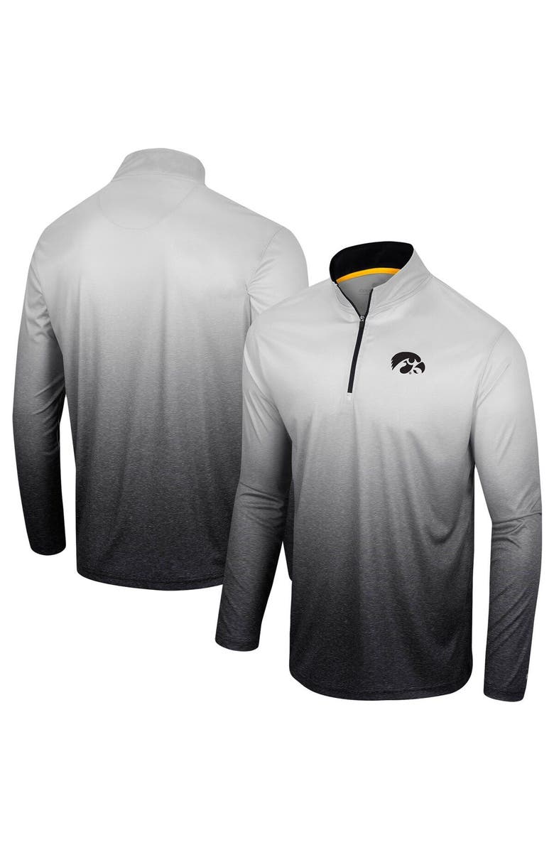 COLOSSEUM Men's Colosseum White/Black Iowa Hawkeyes Laws of Physics Quarter-Zip Windshirt, Alternate, color, 